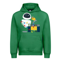 Emerald wall e eve christmas light wrap graphic t shirt Urban Hoodie - artisFamous