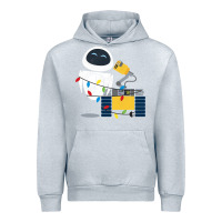 Heather Grey wall e eve christmas light wrap graphic t shirt Urban Hoodie - artisFamous