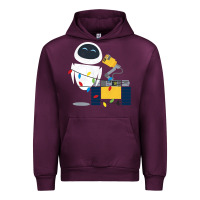 Mauve Wine wall e eve christmas light wrap graphic t shirt Urban Hoodie - artisFamous