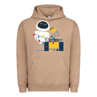 Pigment Burro wall e eve christmas light wrap graphic t shirt Urban Hoodie - artisFamous