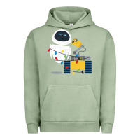 Pigment Oil Green wall e eve christmas light wrap graphic t shirt Urban Hoodie - artisFamous