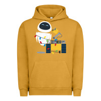 Pigment Peanut Butter wall e eve christmas light wrap graphic t shirt Urban Hoodie - artisFamous