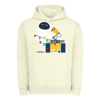 Pigment Pistachio wall e eve christmas light wrap graphic t shirt Urban Hoodie - artisFamous