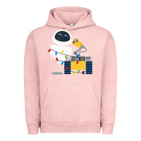 Pigment Salmon wall e eve christmas light wrap graphic t shirt Urban Hoodie - artisFamous