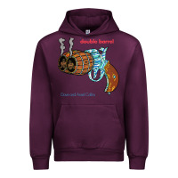 Mauve Wine Double Barrel Urban Hoodie - artisFamous