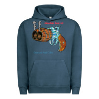 Pigment Midnight Navy Double Barrel Urban Hoodie - artisFamous
