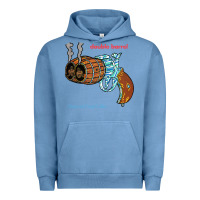 Pigment Pebble Blue Double Barrel Urban Hoodie - artisFamous