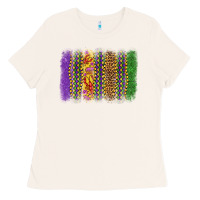 Bone mardi gras brushstroke Ladies Tee - OliviaCreatesArt