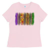 Bubblegum Pink mardi gras brushstroke Ladies Tee - OliviaCreatesArt