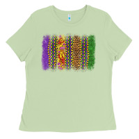 Matcha mardi gras brushstroke Ladies Tee - OliviaCreatesArt