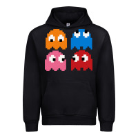 Black pacman ghosts cool retro 80s Urban Hoodie - artisFamous