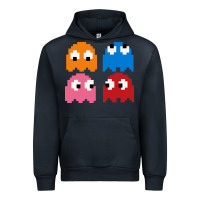 Navy pacman ghosts cool retro 80s Urban Hoodie - artisFamous