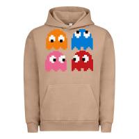 Pigment Burro pacman ghosts cool retro 80s Urban Hoodie - artisFamous