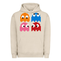 Pigment French Oak pacman ghosts cool retro 80s Urban Hoodie - artisFamous