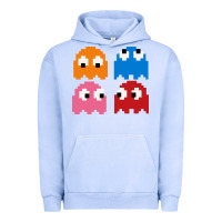 Pigment Grape Ice pacman ghosts cool retro 80s Urban Hoodie - artisFamous
