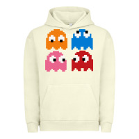 Pigment Pistachio pacman ghosts cool retro 80s Urban Hoodie - artisFamous
