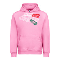 Fuchsia Pink mexico flag Urban Hoodie - artisFamous