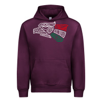 Mauve Wine mexico flag Urban Hoodie - artisFamous