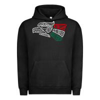 Pigment Black mexico flag Urban Hoodie - artisFamous