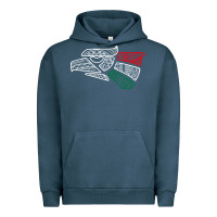 Pigment Midnight Navy mexico flag Urban Hoodie - artisFamous