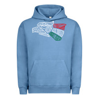 Pigment Pebble Blue mexico flag Urban Hoodie - artisFamous