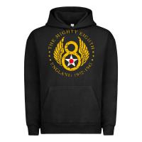 Pigment Black mighty eighth   8th air force Urban Hoodie - artisFamous