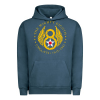 Pigment Midnight Navy mighty eighth   8th air force Urban Hoodie - artisFamous