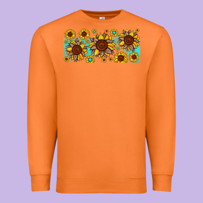 Leopard Sunflower Gemstone Premium Sweatshirt Designed By Jahusdesignshop