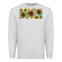 Dove Grey leopard sunflower gemstone Premium Sweatshirt - JahusDesignShop