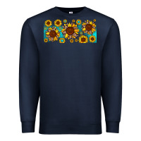 Navy leopard sunflower gemstone Premium Sweatshirt - JahusDesignShop