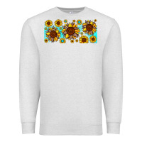 Oatmeal Heather leopard sunflower gemstone Premium Sweatshirt - JahusDesignShop