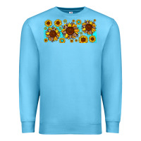 Ocean Blue leopard sunflower gemstone Premium Sweatshirt - JahusDesignShop
