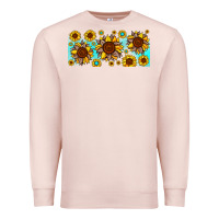 Pale Pink leopard sunflower gemstone Premium Sweatshirt - JahusDesignShop