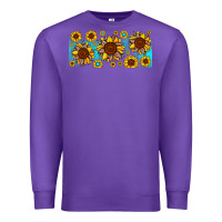 Purple leopard sunflower gemstone Premium Sweatshirt - JahusDesignShop