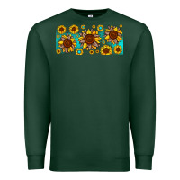 Sports Green leopard sunflower gemstone Premium Sweatshirt - JahusDesignShop