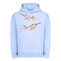 Pigment Grape Ice cherry blossom sakura with bird Urban Hoodie - artisFamous