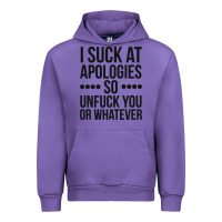 Tulip i suck at apologies so unfuck you or whatever swearing black Urban Hoodie - artisFamous