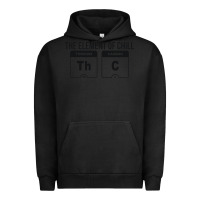 Pigment Black mens the element of chill thc marijuana joke black Urban Hoodie - artisFamous