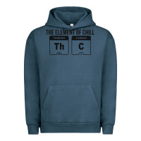 Pigment Midnight Navy mens the element of chill thc marijuana joke black Urban Hoodie - artisFamous