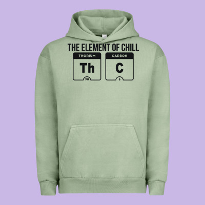 Mens The Element Of Chill Thc Marijuana Joke Black Urban Hoodie Designed By Artisfamous