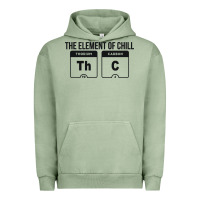Pigment Oil Green mens the element of chill thc marijuana joke black Urban Hoodie - artisFamous