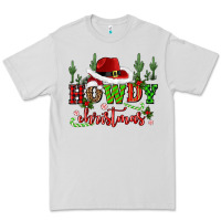 Dove Grey howdy christmas cowboy hat Premium Tee - CowGirlArtShop