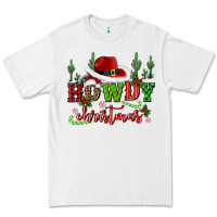 White howdy christmas cowboy hat Premium Tee - CowGirlArtShop