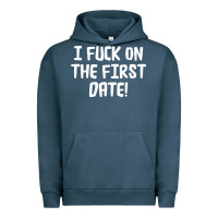 Pigment Midnight Navy i f'ck on the first date Urban Hoodie - artisFamous