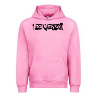 Fuchsia Pink i hate myself Urban Hoodie - artisFamous