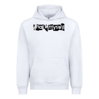 White i hate myself Urban Hoodie - artisFamous