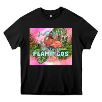 Just A Girl Who Loves Flamingo Heavy Core Tee | Teevron