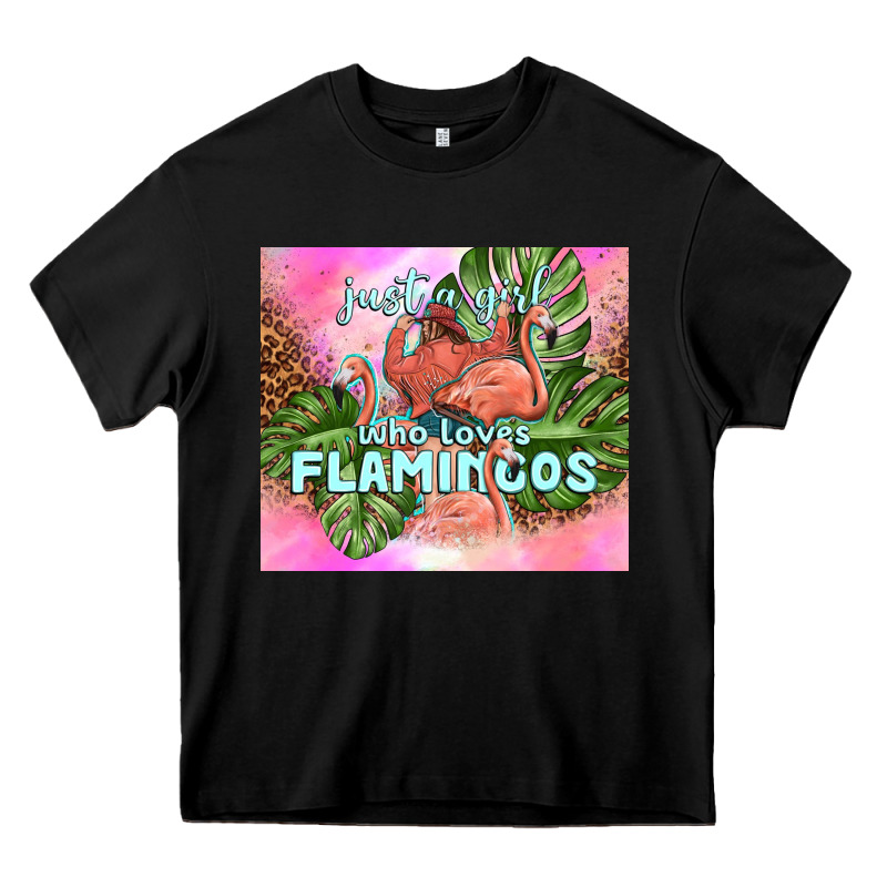 Just A Girl Who Loves Flamingo Heavy Core Tee by TumblerDesignByShophia | Teevron
