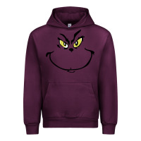 Mauve Wine Grinch Face Urban Hoodie - artisFamous