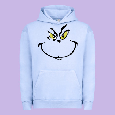 Grinch Face Urban Hoodie Designed By Artisfamous